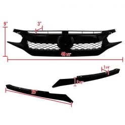 Honda Civic Type R Style Grille 16-Up