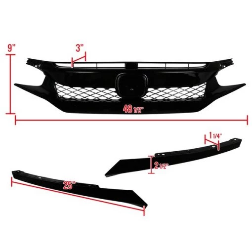 Honda Civic Type R Style Grille 16-Up