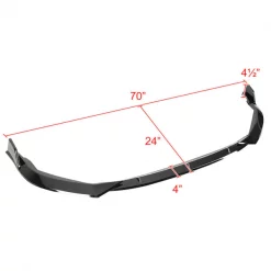 Spec-D Tuning Toyota Corolla Front Bumper Lip - Glossy Black 2019-Up 4 Toyota Corolla Front Bumper Lip – Glossy Black 2019-Up