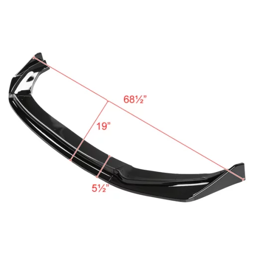 Honda Fit Poly Front Bumper Lip – Glossy Black 14-17