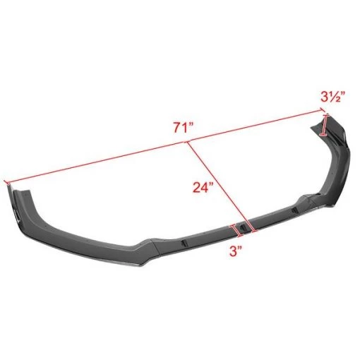 Nissan Altima Sedan 4 Door Front Bumper Lip- Glossy Black 2019-2020