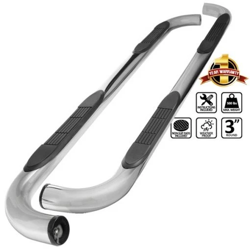 Spec-D Tuning Toyota High Lander 3 Inch Side Step Bar - Chrome - Steel 20-Up 1 Toyota High Lander 3 Inch Side Step Bar – Chrome – Steel 20-Up