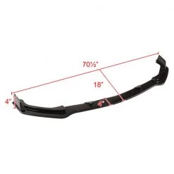 Infiniti Q50 Glossy Black Front Bumper 3 Piece Lip/Splitter 14-17