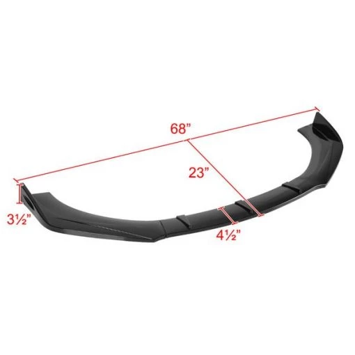 All All All Universal Front Bumper Lip – Glossy Black