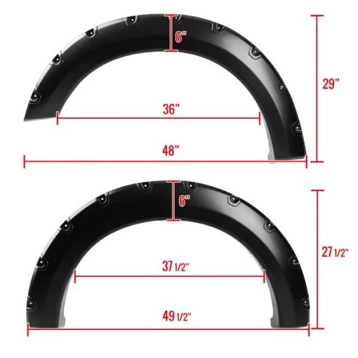 Ford F150 Fender Flares Matte- Pocket Style 04-08