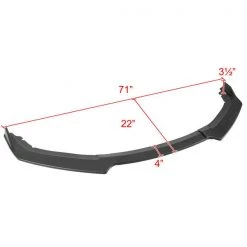 Spec-D Tuning Honda Civic Front Bumper Lip - Matte Black 2016-2018 3 Honda Civic Front Bumper Lip – Matte Black 2016-2018