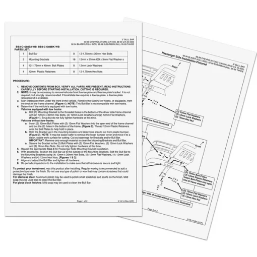 88-98 Chevrolet C10 S2 Bull Bar Chrome