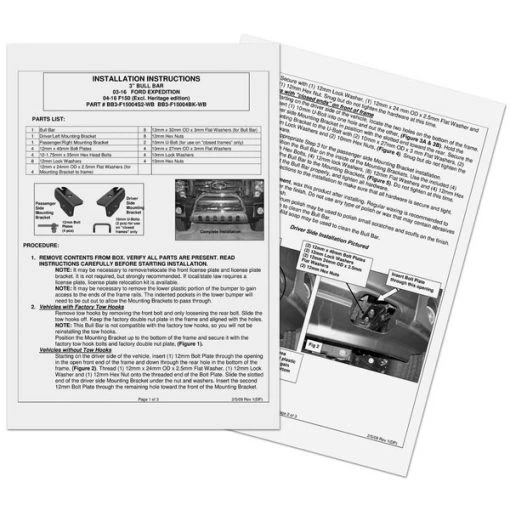 04-16 Ford F150 Bull Bar Black