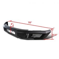 15-Up Ford F150 Front Bumper Without LEDs – Black