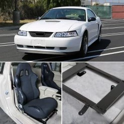 Spec-D Tuning 99-04 Ford Mustang Seat Brackets Pair 6 99-04 Ford Mustang Seat Brackets Pair