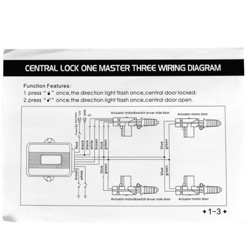 4 Door Power Central Lock Kit- 4 Button