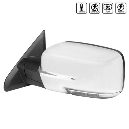 Dodge Ram Left Towing Mirror Power Heated- Chrome 13-19