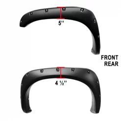 02-08 Dodge Ram Pocket Style Fender Flares- Black/Smooth