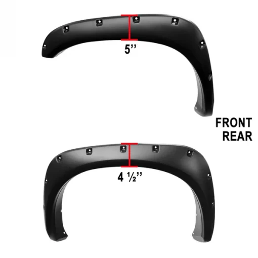 02-08 Dodge Ram Pocket Style Fender Flares- Black/Smooth