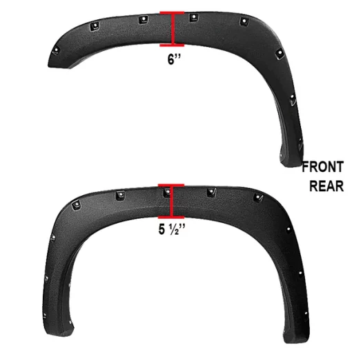 02-08 Dodge Ram Fender Flares – Texture Pocket Style 1500
