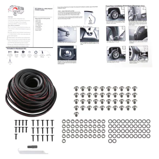 16-17 GMC Sierra Fender Flares – Pocket Style 1500