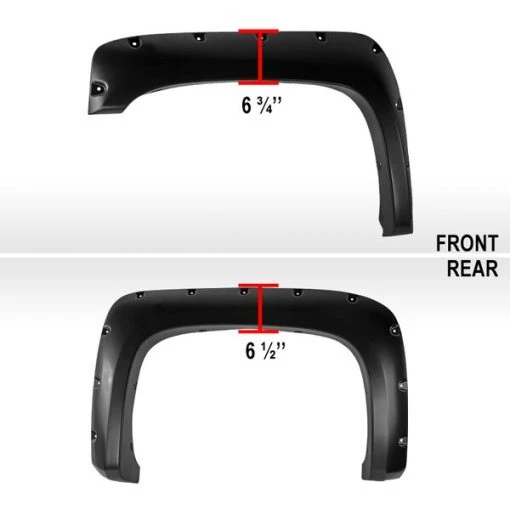 07-13 Chevrolet Silverado Fender Flare, FDF-SIV07A-PK-MP