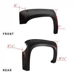 07-13 Chevrolet Silverado Fender Flare, FDF-SIV07SBA-PK-MP