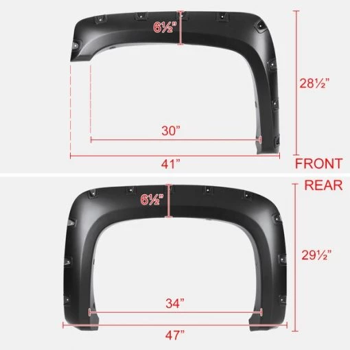 07-13 CHEVROLET SILVERADO 1500 69' SHORT BED FENDER FLARES, PK 2