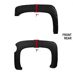 07-13 Chevrolet Silverado Fender Flare – Black Rough Surface