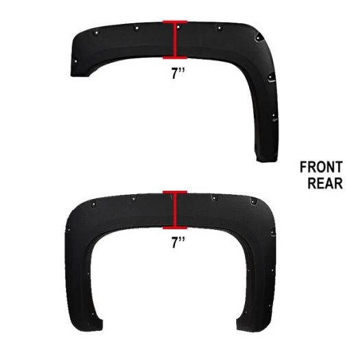 07-13 Chevrolet Silverado Fender Flare – Rough Surface