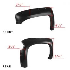 15-16 Chevrolet Silverado Fender Flare, FDF-SIV14SBA-PK-MP