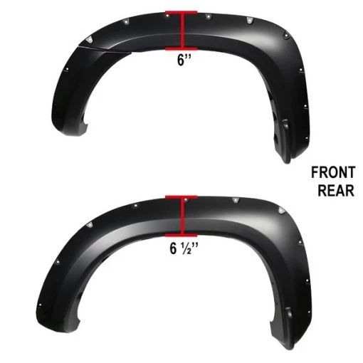 05-11 Toyota Tacoma Fender Flares-6 Ft Bed-Pocket Style-Smooth