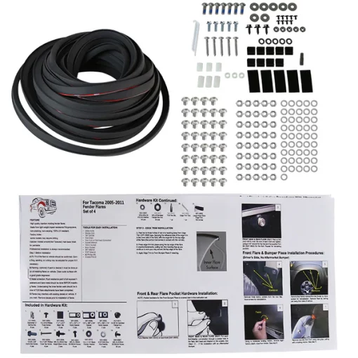 05-11 Toyota Tacoma Fender Flares-6 Ft Bed-Pocket Style-Smooth