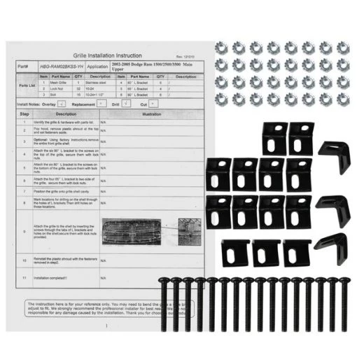 02-05 Dodge Ram Grille Insert