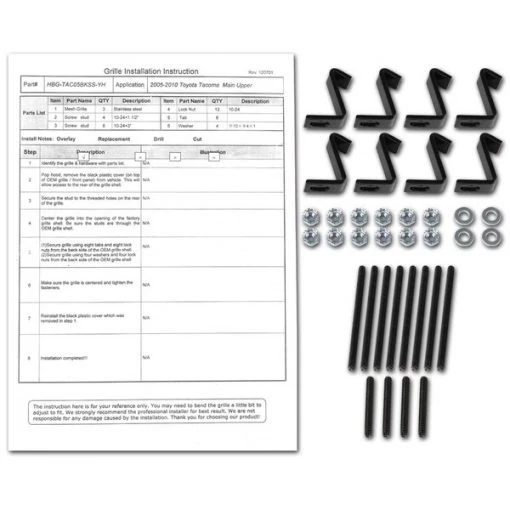 05-10 Toyota Tacoma 3Pc Grille Insert