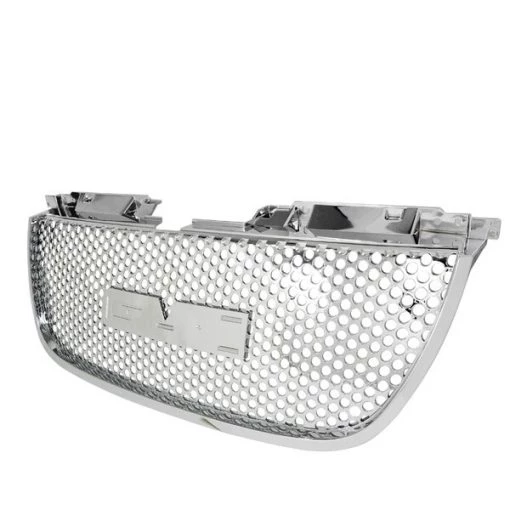 07-08 GMC Yukon Mesh Grill – Punch Hole Style Chrome