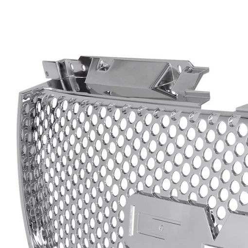 07-08 GMC Yukon Mesh Grill – Punch Hole Style Chrome