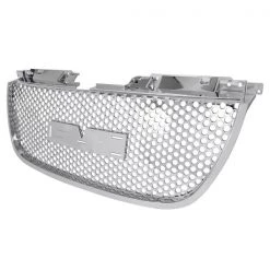 07-08 GMC Yukon Mesh Grill – Punch Hole Style Chrome
