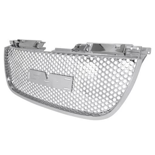 07-08 GMC Yukon Mesh Grill – Punch Hole Style Chrome