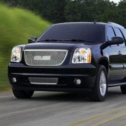 07-08 GMC Yukon Mesh Grill – Punch Hole Style Chrome
