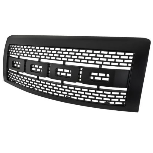 09-14 Ford F150 Grille- Matte Black Raptor Style