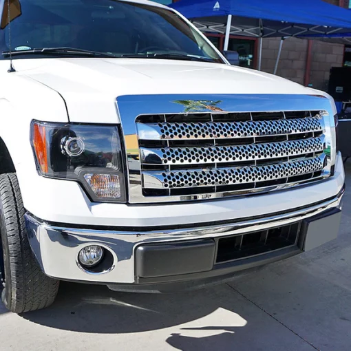 09-14 Ford F150 Chrome Grill – Denali Round Hole Style