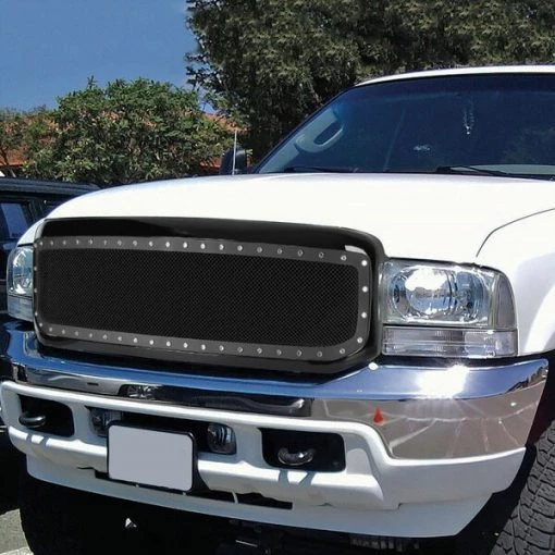 99-04 Ford F250 Rivet Grille- Glossy Black