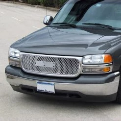 Spec-D Tuning 99-02 GMC Sierra Front Upper Grilles Mesh Chrome 9 99-02 GMC Sierra Front Upper Grilles Mesh Chrome
