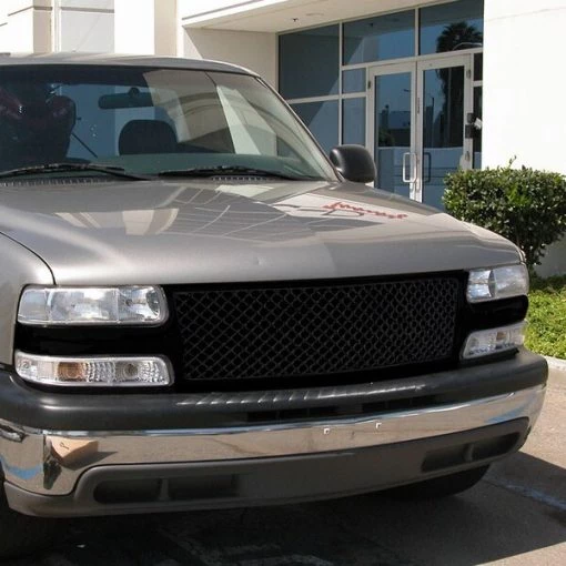 99-02 Chevrolet Silverado Mesh Grille Glossy Black