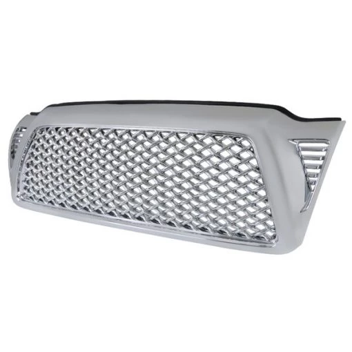 Spec-D Tuning 05-11 Toyota Tacoma Front Mesh Grille- Chrome 1 05-11 Toyota Tacoma Front Mesh Grille- Chrome