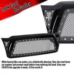 05-11 Toyota Tacoma Rivet Grille- Glossy Black