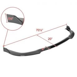 FRONT BUMPER LIP GLOSSY BLACK FITS ALL MODELS