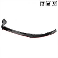 03-05 Nissan 350Z Front Bumper Lip Glossy Black With Red Trim