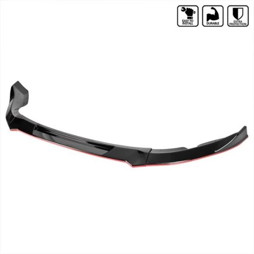 03-05 Nissan 350Z Front Bumper Lip Glossy Black With Red Trim