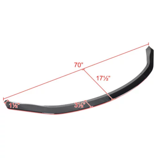 03-05 Nissan 350Z Front Bumper Lip Glossy Black With Red Trim