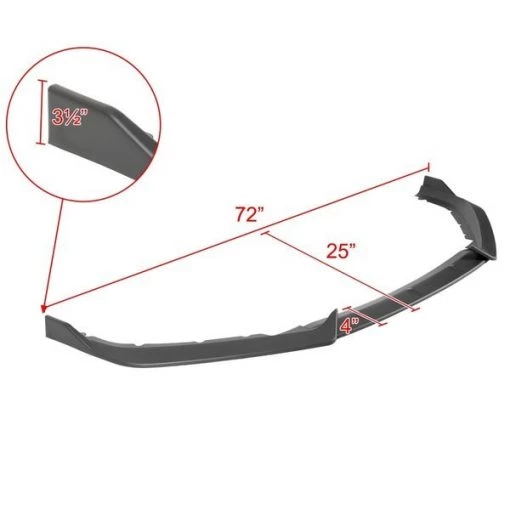 FRONT BUMPER LIP MATTE BLACK