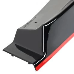 12-14 Mercedes Benz W204 Front Bumper Lip Glossy Black With Red Trim