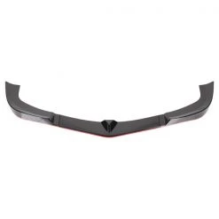 12-14 Mercedes Benz W204 Front Bumper Lip Glossy Black With Red Trim