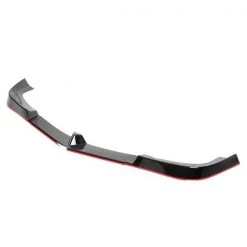 12-14 Mercedes Benz W204 Front Bumper Lip Glossy Black With Red Trim